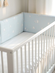 厂婴儿床围夏季宝宝围栏床上地上通用床挡三面儿童拼接床围软包新
