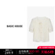 Basic House/百家好新中式白色衬衫女夏季新款国风气质感开衫上衣