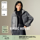 Basic House/百家好高级感毛呢拼接羽绒服小个子冬季新款立领外套