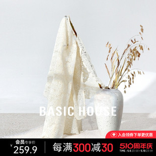 Basic House/百家好新中式勾花镂空盘扣衬衫轻国风气质感花边上衣