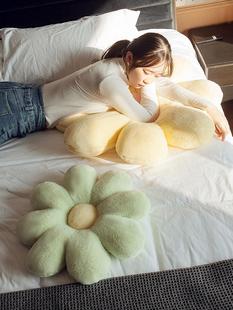 小雏菊太阳花朵抱枕靠垫客厅沙发靠枕床上飘窗可爱床头装饰女藕粉