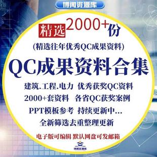 2024QC成果汇报PPT模板品管圈小组质量控制电力建筑工程建设课题