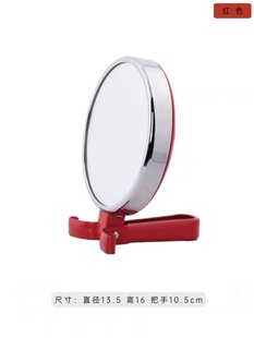 促dulton金属化妆镜 桌面立式小镜子 复古简约台面方形镜圆形镜新