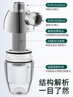 燃气热水器前置过滤器壁挂炉专用自来水进水口净水器家用免换滤芯