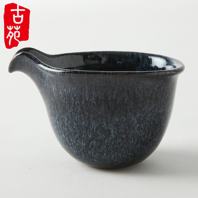 古苑陶瓷粗陶 陶瓷宜兴紫砂功夫茶具 公道杯匀茶器分茶鸭嘴 古风