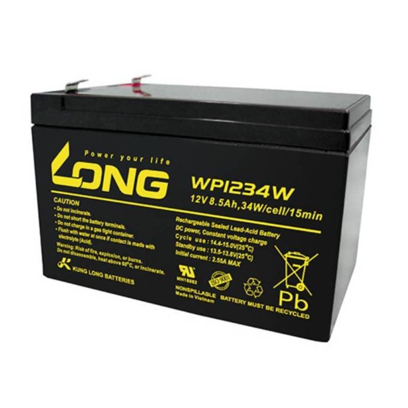 广隆LONG蓄电池WP1234W免维护12V8.5AH UPS直流屏通讯消防EPS专用