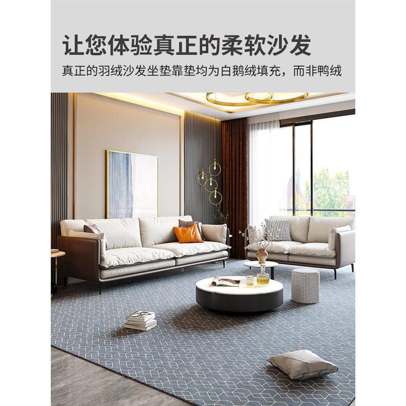 2021新款北欧负离子科技布沙发现代简约小户型直排单三人羽绒沙发