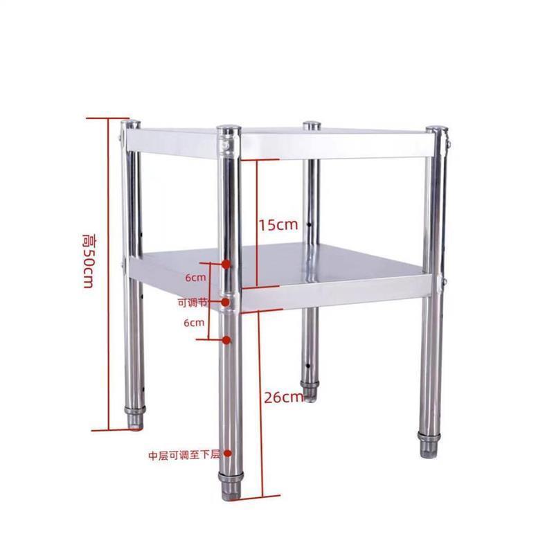 二层置物架不锈钢架子厨房放各种锅的可调节高度微波炉锅具多层。