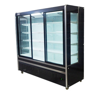 厂家三面玻璃水果蔬菜展示冷藏柜立式鲜花柜风冷直冷保鲜柜
