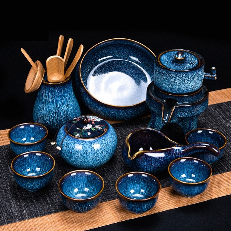 茶具家用陶瓷紫砂茶杯茶壶全半自动泡茶送礼懒人紫砂茶具套装功。