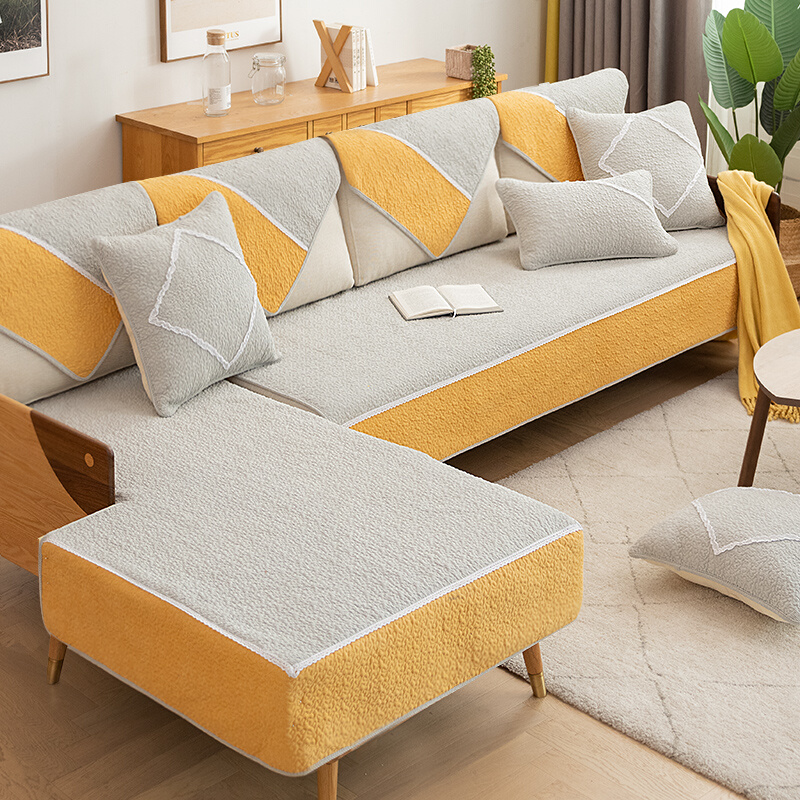 北欧棉麻布艺沙发垫简约现代坐垫防滑四季通用实木沙发套罩巾定制