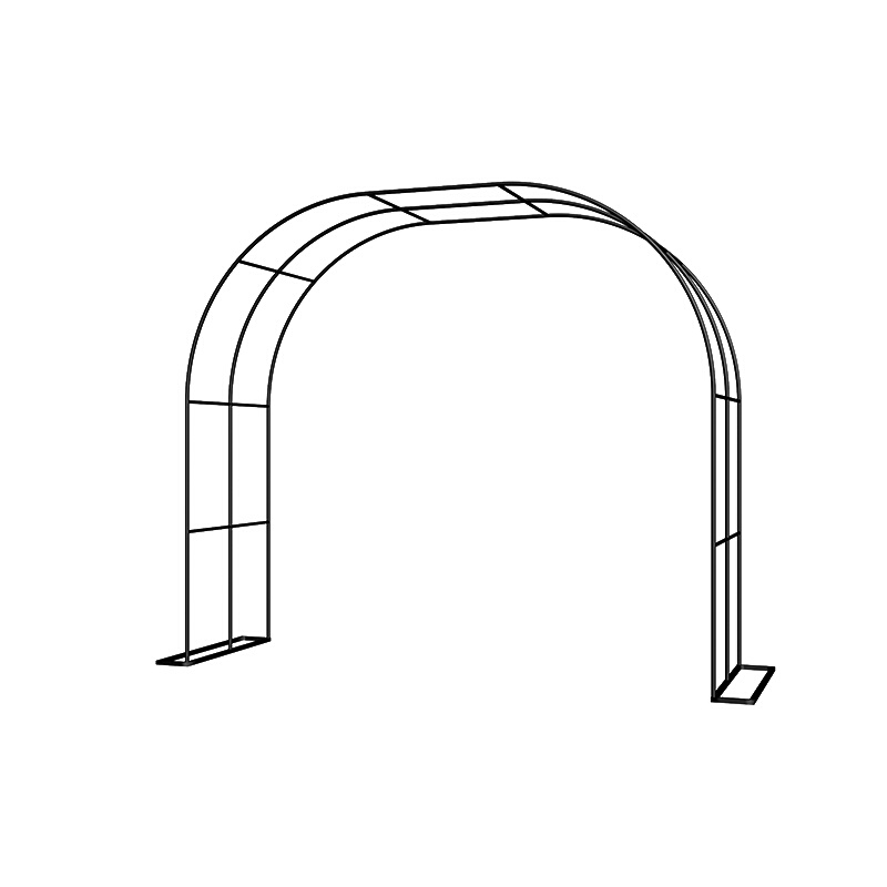 定制3根加固防锈铁艺爬藤花架弧形门围栏庭院落地菜棚架花园户外