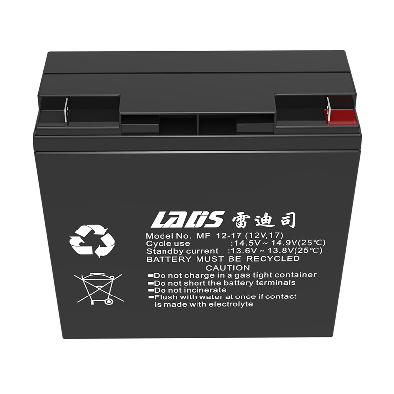 雷迪司UPS不间断电源12V17AH阀控式铅酸免维护蓄电池EPS用MF12-17