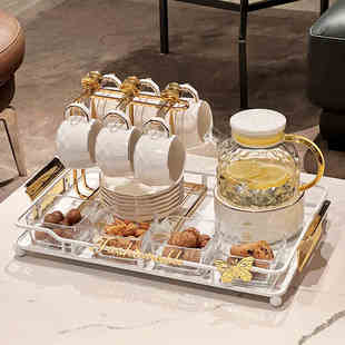 高级感轻奢水杯套装家用客厅招待客人喝水的杯子茶杯茶具高端精致
