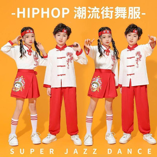 儿童国潮表演服中国风幼儿园演出服中小学生运动会啦啦队六一服装