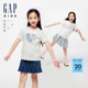 Gap女童2024春夏新款纯棉印花图案圆领短袖T恤儿童装上衣430239