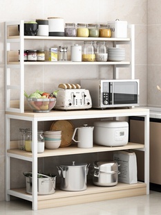 定制厨房置物架落地式多层多功能收纳架子微波炉烤箱碗碟柜子大储
