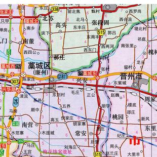 2023新款 石家庄市地图墙贴 超大巨幅 交通行政区划图 装饰画海报