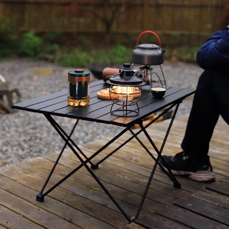 户外便携式折叠铝合金桌野餐露营烧烤桌子简易休闲铝板桌大中小号