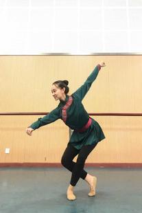 蒙古舞蹈演出服女学生艺考表演上衣成人练习练功蒙族少数民族服装