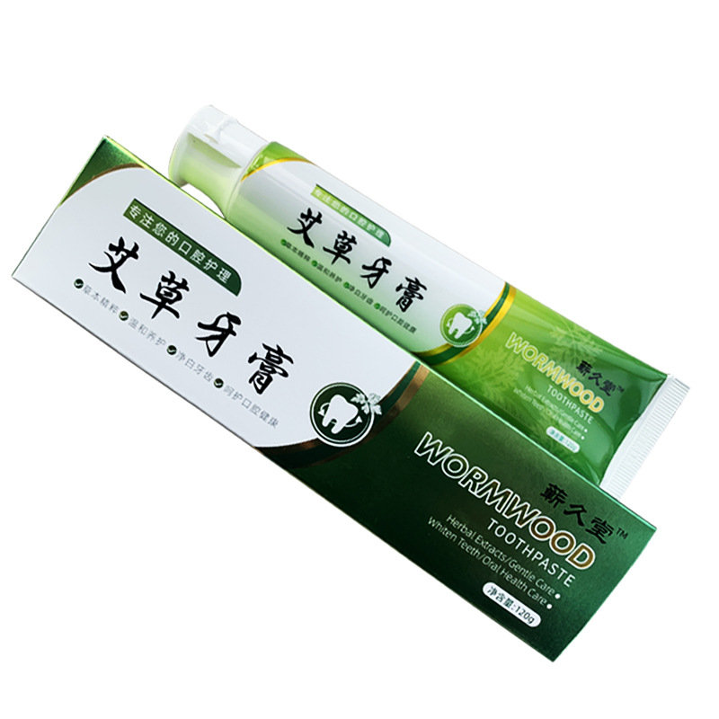 靳久堂艾草牙膏120g/盒清新口气口腔护理草本牙膏qq