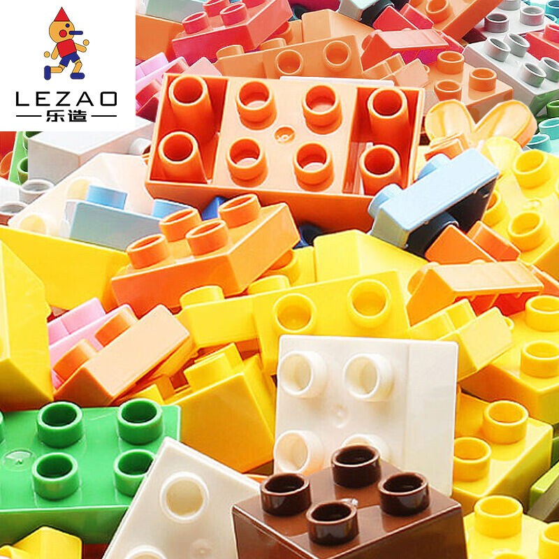 乐造L（EZAO）大颗粒积木儿童拼装玩具男女孩1-3-6岁DIY拼装积木