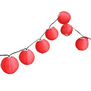 太阳能红灯笼户外庭院防水氛围彩灯新年春节阳台布置led装饰灯串