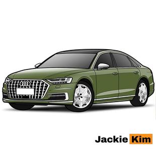 JKM1比64 奥迪A8L合金车模摆设袖珍汽车玩具模型