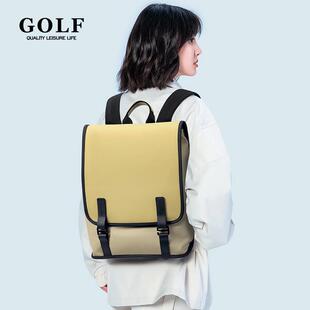 GOLF书包女大学生2023新款初中高中大容量双肩包时尚旅行电脑背包