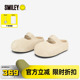 SMILEY 笑脸穆勒鞋半拖一脚蹬女厚底增高吐司玛丽珍面包大头鞋子