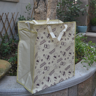 拉链款可爱卡通防水编织袋幼儿园被子收纳袋大容量手提环保购物袋