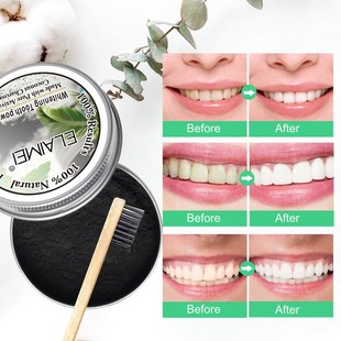 网红Activated Charcoal Teeth Whitening Stain Remover Toothpa