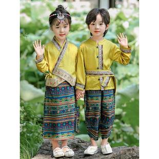 女童少数民族服装夏季泰国度假云南旅游穿搭傣族裙子儿童海边度假