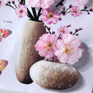 网红DIY Plant Vase 3D Stereo Stickers Self-Adhesive Wall