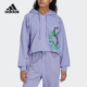 Adidas/阿迪达斯官方正品SMC女子运动休闲宽松印花连帽外套IB5892