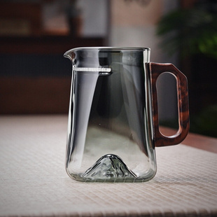 全度月牙公道杯高硼硅玻璃耐热高档茶漏茶滤网一体高端泡茶分茶器