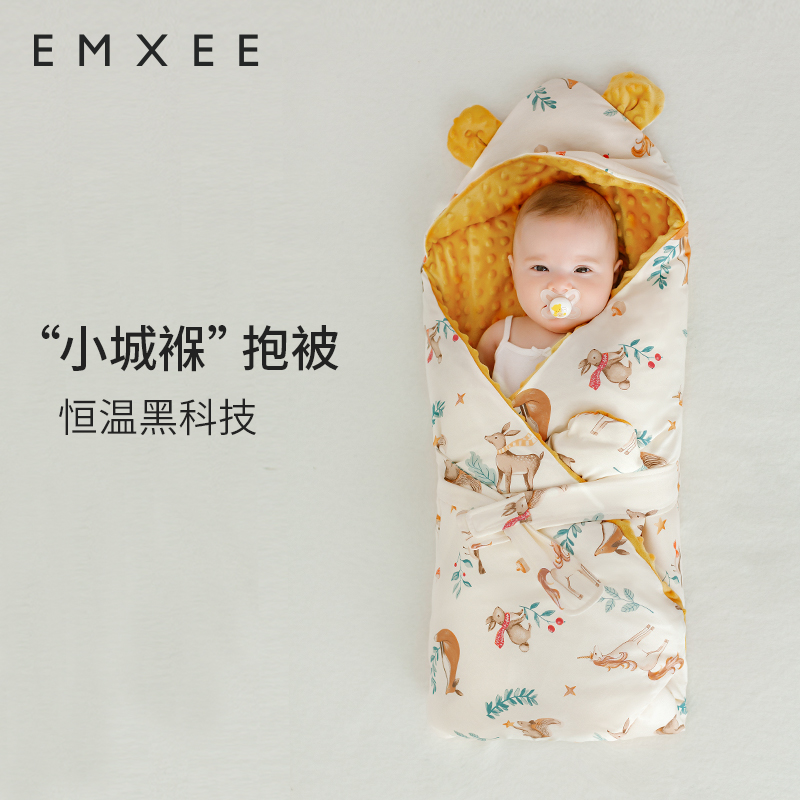 EMXEE嫚熙婴童印花抱被