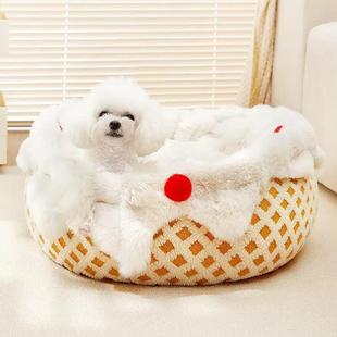 保暖犬泰迪可四季垫睡拆洗公主中小型狗窝通用窝床猫沙发冬季
