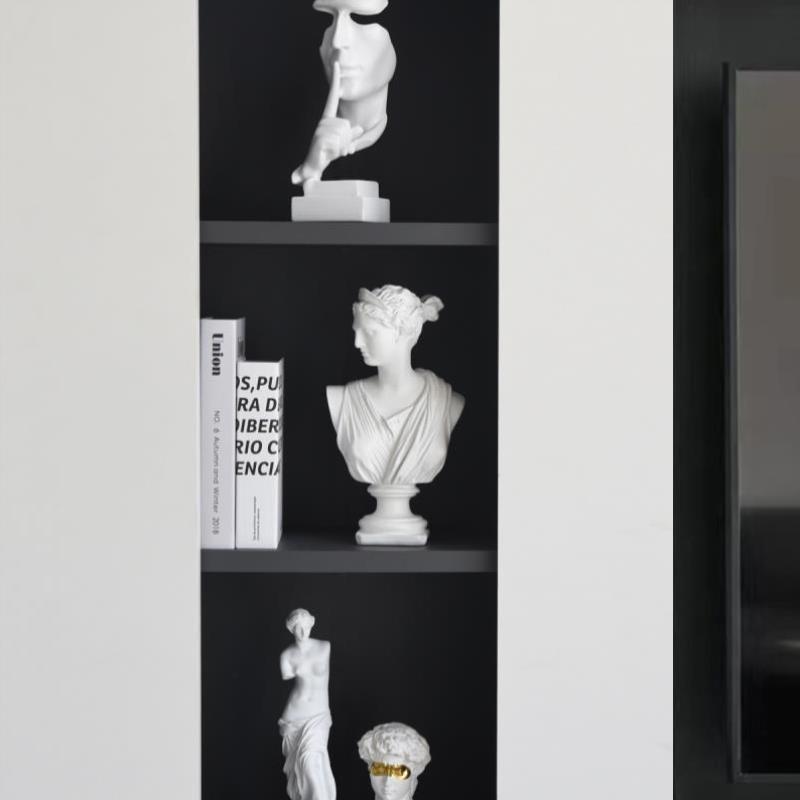 ins北欧风仿石膏人物雕塑雕像客厅柜玄关桌办公室书房装饰品摆件!