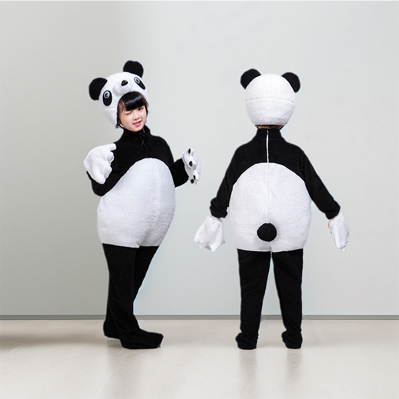 大熊猫演出服小动物人偶造型男女功夫熊猫宝宝表演服卡通舞蹈服装