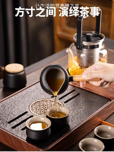 新品茶盘家用茶具茶台一整套套装全自动一体轻奢茶海小型烧水壶排