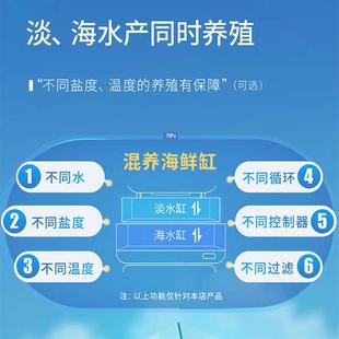 超静音二层移动海鲜鱼缸商用螃蟹贝类池定做酒店饭店制冷一体机