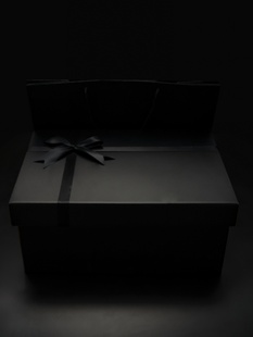 长方形礼物盒大号黑色提袋包装盒送男友惊喜仪式感生日礼品盒空盒