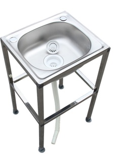 家用阳台洗手池小型不锈钢水槽立式台面一体洗碗洗菜盆单槽小尺寸