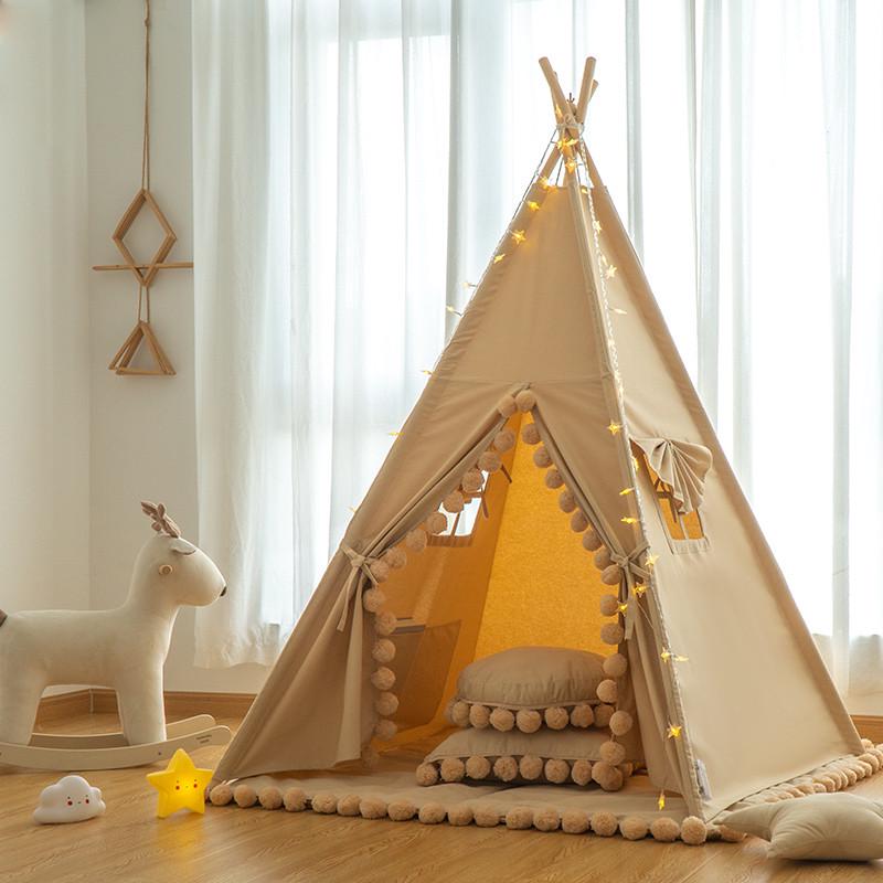 小树芽ins儿童帐篷室内游戏屋印第安帐篷男女孩宝宝玩具屋小房子