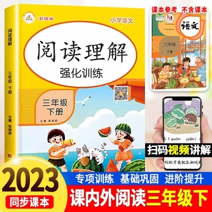 2023新版 三年级下册阅读理解强化训练题 人教版 每日一练 小学语文专项训练书 教材 课外阶梯阅读同步练习册 课堂笔记作文书大全