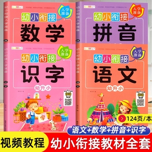 学前班幼小衔接教材全套拼音专项训练每日一练幼升小衔接数学练习题一日一练语文识字练习册大班启蒙幼儿园为一年级入学早准备书籍