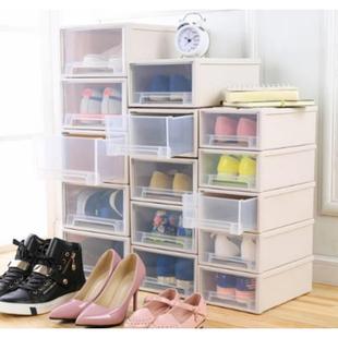 彩色抽屉式透明塑料桌面收纳盒儿童衣物整理箱玩具储物柜鞋盒柜子