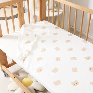 婴儿防水床笠a类针织棉宝宝可水洗隔尿床单儿童拼接床床笠套罩