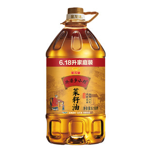 金龙鱼外婆乡小榨菜籽油6.18L 非转基因一级压榨家用炒菜食用菜油